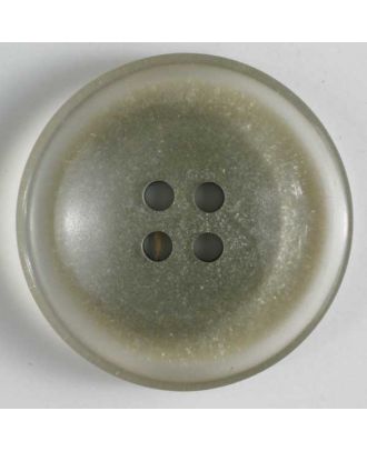 Kunststoffknopf schlicht mit hellem Rand, 4 Loch - Größe: 28mm - Farbe: grau - Art.Nr. 330504