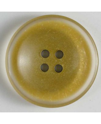 Kunststoffknopf schlicht mit hellem Rand, 4 Loch - Größe: 23mm - Farbe: gelb - Art.Nr. 300828