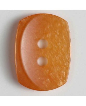 Kunststoffknopf asymmetrisch oval, 2 Loch -  Größe: 18mm - Farbe: orange - Art.Nr. 251508