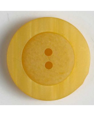 Kunststoffknopf mit breite Rand - Größe: 23mm - Farbe: gelb - Art.Nr. 300849