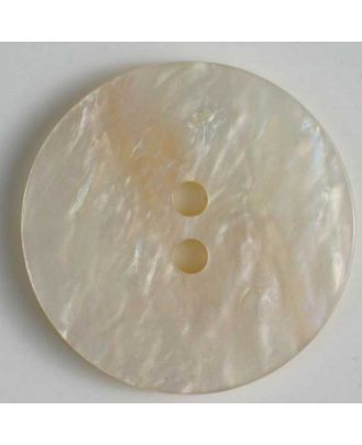 Kunststoffknopf in rauhem Perlmuttlook - Größe: 13mm - Farbe: weiß - Art.Nr. 241102