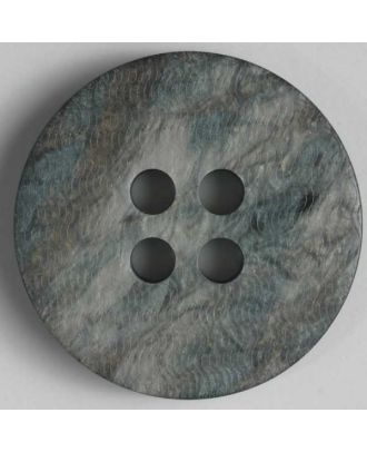 Kunststoffknopf mit marmorierten Wellen -  Größe: 20mm - Farbe: grau - Art.Nr. 330572