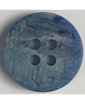 Kunststoffknopf mit marmorierten Wellen -   Größe: 20mm - Farbe: blau - Art.Nr. 330575