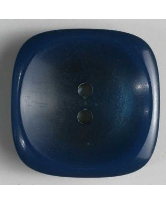 Kunststoffknopf quadratisch mit fließendem Rand - Größe: 25mm - Farbe: blau - Art.Nr. 360398