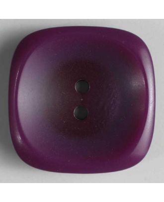 Kunststoffknopf quadratisch mit fließendem Rand - Größe: 30mm - Farbe: lila - Art.Nr. 380106