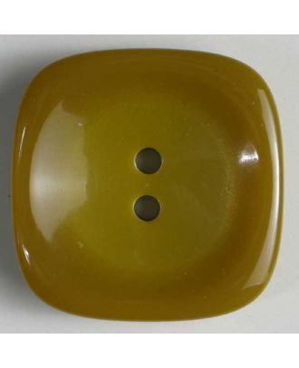 Kunststoffknopf quadratisch mit fließendem Rand - Größe: 30mm - Farbe: gelb - Art.Nr. 380109