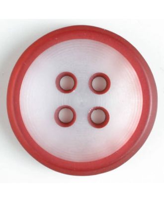 4-loch Kunststoffknopf - Größe: 18mm - Farbe: rot - Art.Nr. 310587