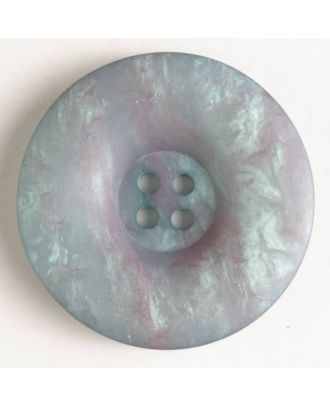 4-loch Kunststoffknopf marmoriert mit runder Vertiefung - Größe: 34mm - Farbe: grau - Art.Nr. 400065