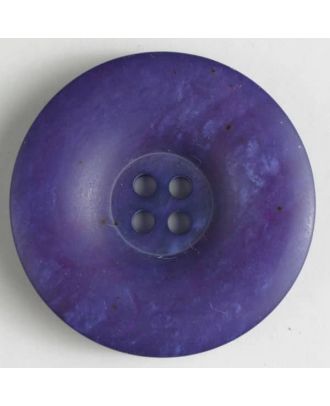4-loch Kunststoffknopf marmoriert mit runder Vertiefung -  Größe: 34mm - Farbe: lila - Art.Nr. 400068
