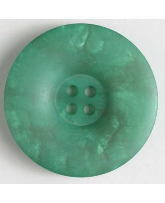4-loch Kunststoffknopf marmoriert mit runder Vertiefung - Größe: 34mm - Farbe: grün - Art.Nr. 400069