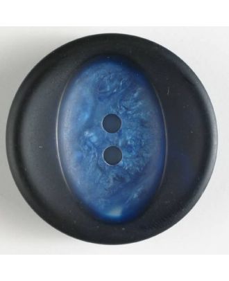 Polyesterknopf mit Marmorierung - Größe: 34mm - Farbe: marineblau - Art.Nr. 400120