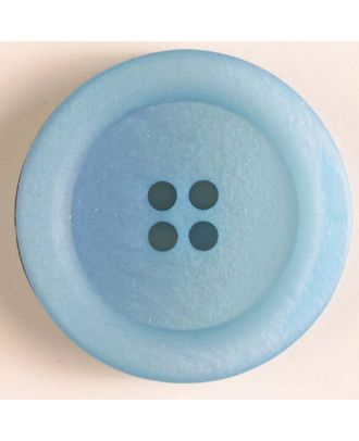 4-loch Kunststoffknopf mit breitem Rand - Größe: 28mm - Farbe: blau - Art.Nr. 380227