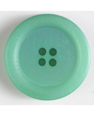 4-loch Kunststoffknopf mit breitem Rand - Größe: 28mm - Farbe: grün - Art.Nr. 380228