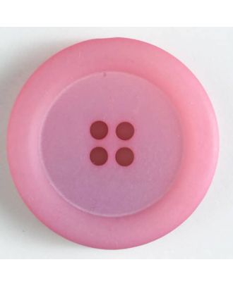 4-loch Kunststoffknopf mit breitem Rand - Größe: 25mm - Farbe: pink - Art.Nr. 370483