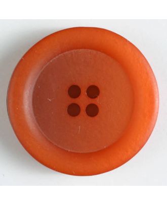4-loch Kunststoffknopf mit breitem Rand - Größe: 28mm - Farbe: orange - Art.Nr. 380231