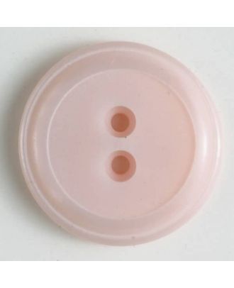 Polyesterknopf, schlichtes Design mit einfachem Rand und 2 Löchern - Größe: 18mm - Farbe: pink - Art.Nr. 310739