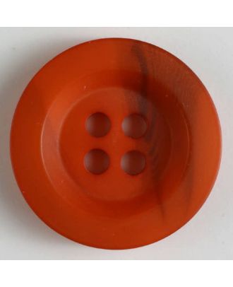 Polyesterknopf minimal schattiert, mit breitem Rand, 4-loch - Größe: 34mm - Farbe: orange - Art.Nr. 400212