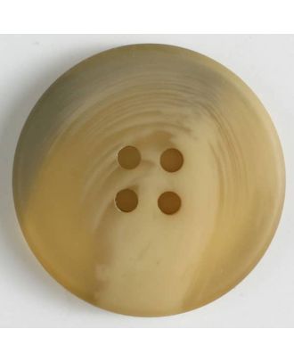 Polyesterknopf mit auffälliger Marmorstruktur mit 4 Löchern -  Größe: 19mm - Farbe: beige - Art.Nr. 330809