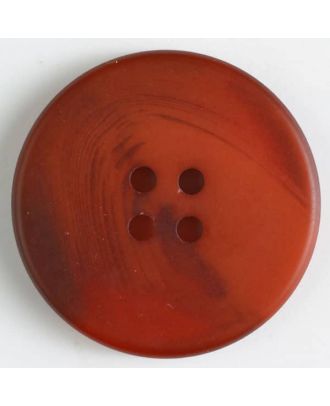 Polyesterknopf mit auffälliger Marmorstruktur mit 4 Löchern - Größe: 23mm - Farbe: orange - Art.Nr. 341054
