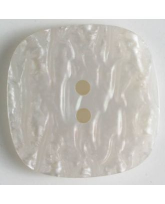 polyester button with holes - Size: 25mm - Color: white - Art.No. 370632