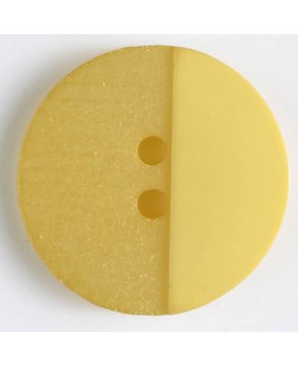 polyester button with holes - Size: 28mm - Color: yellow - Art.No. 380301