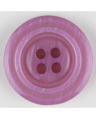 Polyesterknopf aus aneinandergesetzten Ringen, mit 4 Löchern - Größe: 20mm - Farbe: lila - Art.Nr. 330895