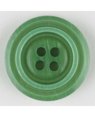 Polyesterknopf aus aneinandergesetzten Ringen, mit 4 Löchern - Größe: 20mm - Farbe: grün - Art.Nr. 331000