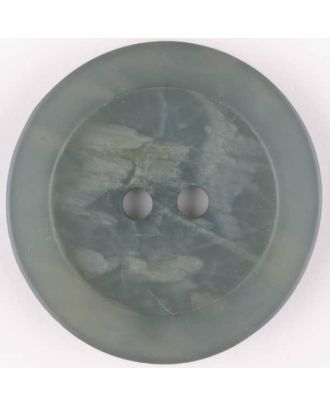 Polyesterknopf, marmoriert, mit glattem Rand, rund, 2 loch - Größe: 23mm - Farbe: grau - Art.Nr. 345700