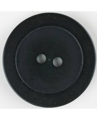 Polyesterknopf, marmoriert, mit glattem Rand, rund, 2 loch - Größe: 23mm - Farbe: schwarz - Art.Nr. 341165