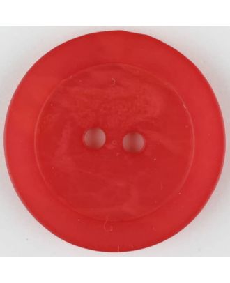 Polyesterknopf, marmoriert, mit glattem Rand, rund, 2 loch - Größe: 23mm - Farbe: rot - Art.Nr. 345710