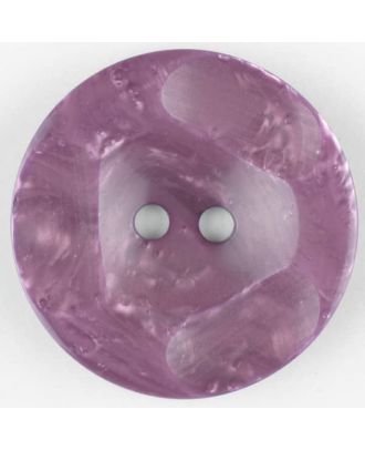 Polyesterknopf glänzend, mit Vertiefungen, rund, 2 loch - Größe: 30mm - Farbe: lila - Art.Nr. 386705