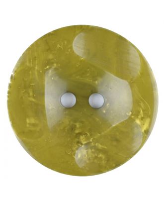 Polyesterknopf glänzend, mit Vertiefungen, rund, 2 loch - Größe: 25mm - Farbe: grün - Art.Nr. 376706