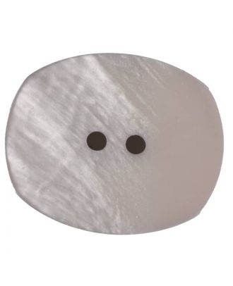 Polyesterknopf mit ungleichmäßiger Oberfläche, oval, 2 loch - Größe: 23mm - Farbe: beige - Art.Nr. 346715