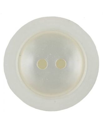 polyester button with 2 holes - Size: 23mm - Color: white - Art.No. 341230