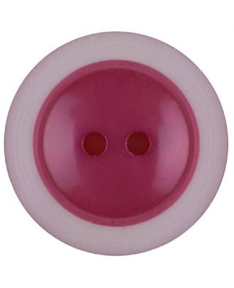 Polyesterknopf dezent umrandet mit  2 Löchern - Größe: 28mm - Farbe: pink - Art.Nr. 387721