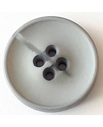 Polyesterknopf mit optischer Bruchstelle mit 4 Löchern - Größe: 20mm - Farbe: grau - Art.Nr. 338700