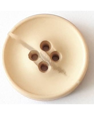 Polyesterknopf mit optischer Bruchstelle mit 4 Löchern - Größe: 20mm - Farbe: beige - Art.Nr. 338701