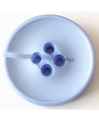Polyesterknopf mit optischer Bruchstelle mit 4 Löchern - Größe: 25mm - Farbe: blau  - Art.Nr. 378704