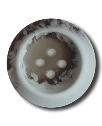 Polyesterknopf mit trendigem Flammendekor mit 2 Löchern - Größe: 20mm - Farbe: grau - Art.Nr. 332800