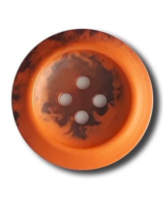 Polyesterknopf mit trendigem Flammendekor mit 2 Löchern - Größe: 30mm - Farbe: lachs / orange - Art.Nr. 382812