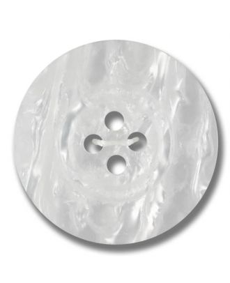 Polyesterknopf 4-Loch Perlmutimitation glänzend - Größe: 18mm - Farbe: weiß - Art.Nr. 311025
