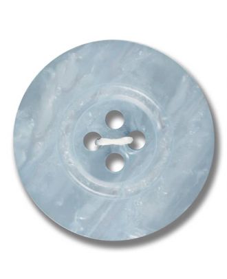 polyester button 4-hole pearlimitation shiny - Size: 28mm - Color: light blue - Art.No. 383802