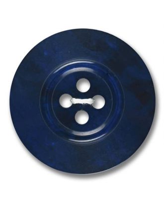 Polyesterknopf 4-Loch Perlmutimitation glänzend - Größe: 28mm - Farbe: mittelblau - Art.Nr. 383804
