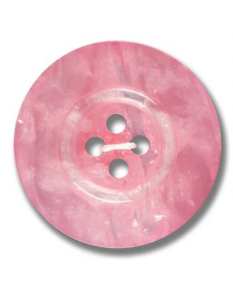 Polyesterknopf 4-Loch Perlmutimitation glänzend - Größe: 28mm - Farbe: rosa/pink - Art.Nr. 383808