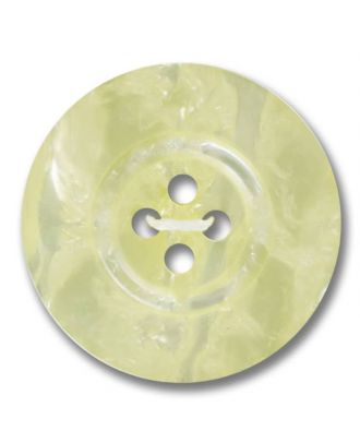 polyester button 4-hole pearlimitation shiny - Size: 28mm - Color: yellow - Art.No. 383810