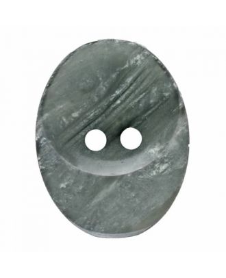 polyester button oval with two holes - Size: 30mm - Color: grey - Art.No. 385825