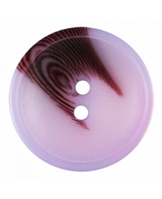 Polyesterknopf rund in matter Optik mit Struktur und 2 Löchern - Größe: 25mm - Farbe: lila - Art.-Nr.: 376816