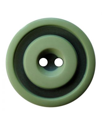 polyester button round shape with matt, two-tone surface and 2 holes - Size: 20mm - Color: hellgrün - Art.No.: 337807