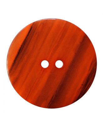  polyester button round shape with shiny surface, structure and 2 holes - Size: 18mm - Color: orange - Art.No.: 317835