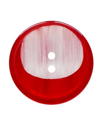 Polyesterknopf rund mit 2 Löchern - Größe:  23mm - Farbe: rot - ArtNr.: 342026